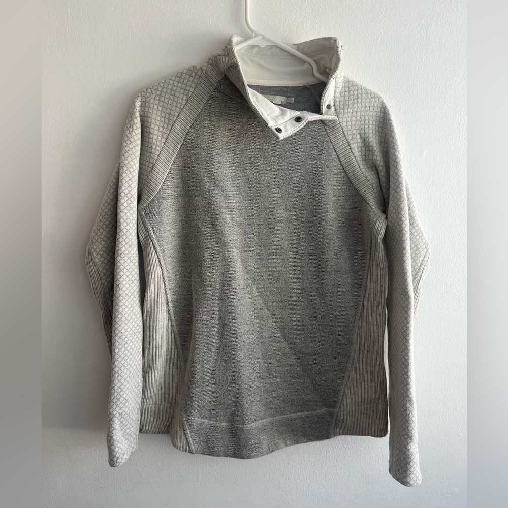 Prana Wool Blend 3 Button Sweatshirt Size M